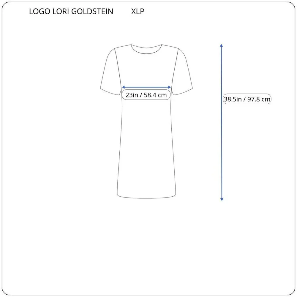LOGO Lori Goldstein QVC Womens Dress XLP Mini Short Sleeve Blue Heather BLU247E